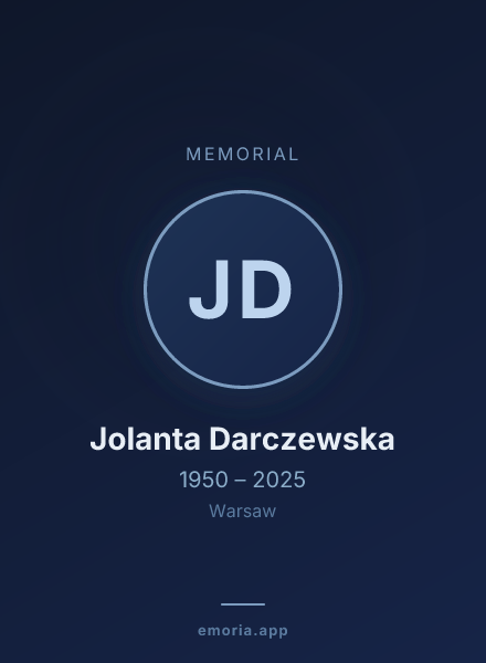 Memorial portrait of Jolanta Darczewska