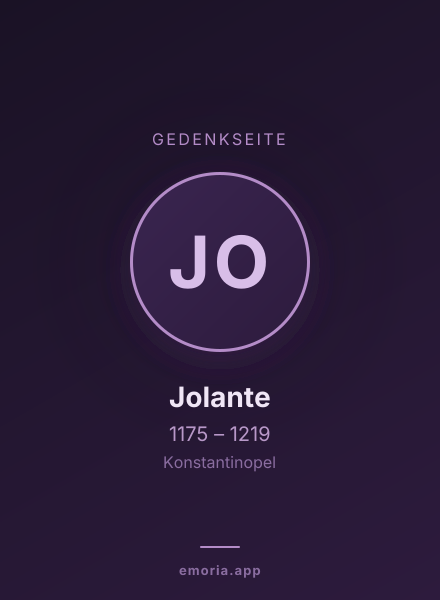 Gedenkportrait von Jolante
