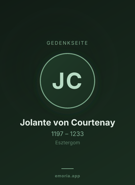 Gedenkportrait von Jolante von Courtenay