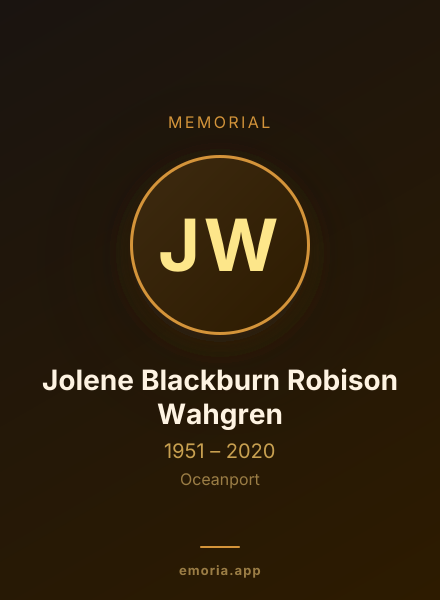 Memorial portrait of Jolene Blackburn Robison Wahgren