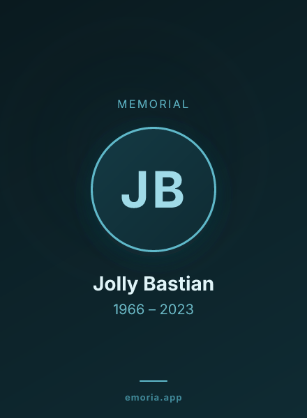 Memorial portrait of Jolly Bastian