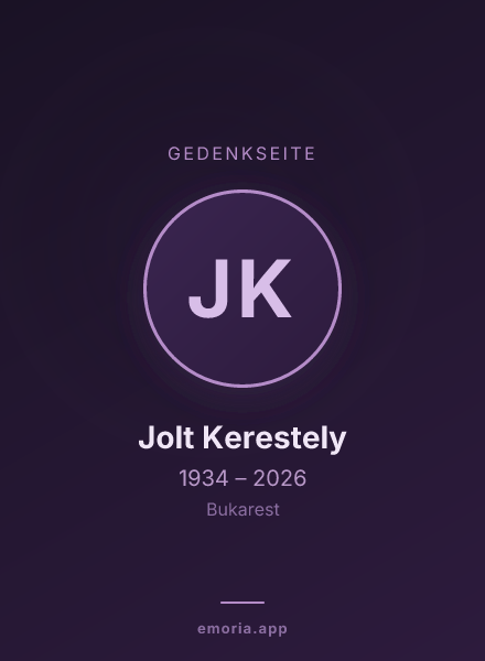 Gedenkportrait von Jolt Kerestely
