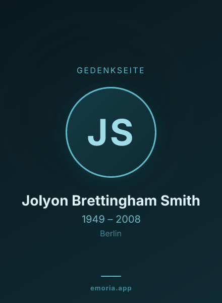 Gedenkportrait von Jolyon Brettingham Smith