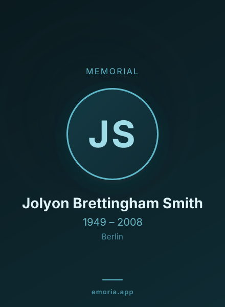 Memorial portrait of Jolyon Brettingham Smith