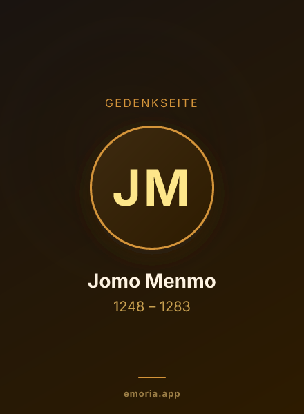Gedenkportrait von Jomo Menmo