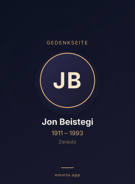 Gedenkportrait von Jon Beistegi