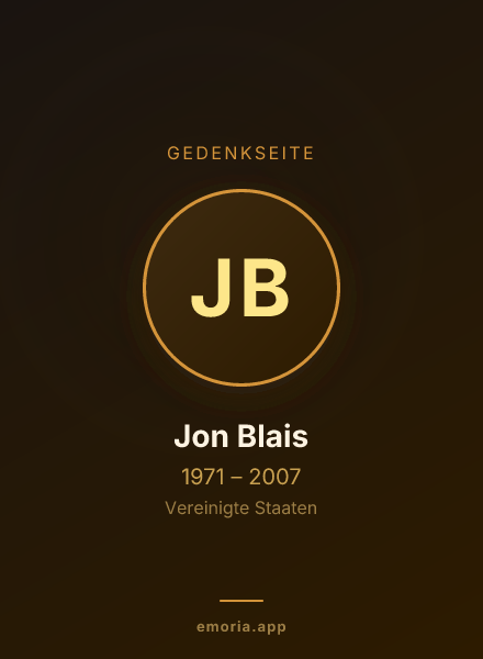 Gedenkportrait von Jon Blais