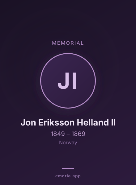 Memorial portrait of Jon Eriksson Helland II