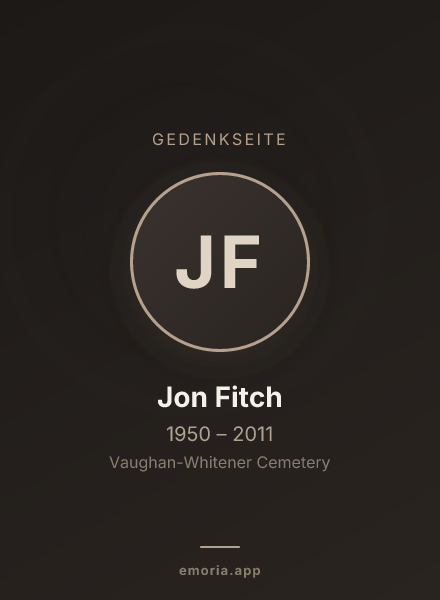 Gedenkportrait von Jon Fitch