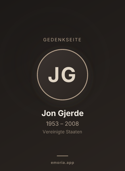 Gedenkportrait von Jon Gjerde