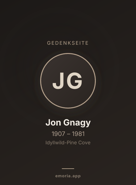 Gedenkportrait von Jon Gnagy