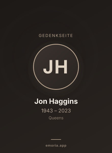 Gedenkportrait von Jon Haggins