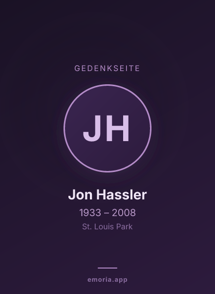 Gedenkportrait von Jon Hassler