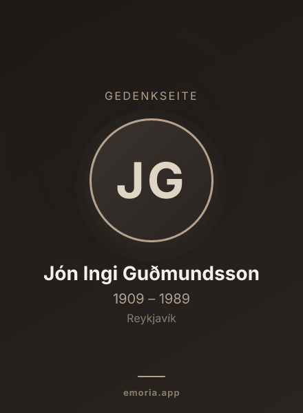 Gedenkportrait von Jón Ingi Guðmundsson