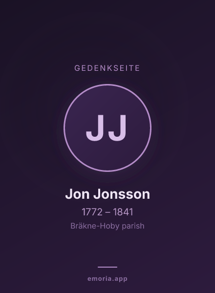 Gedenkportrait von Jon Jonsson