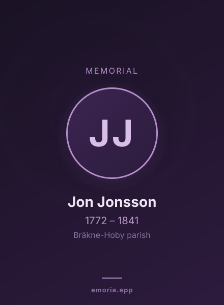 Memorial portrait of Jon Jonsson
