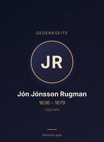 Gedenkportrait von Jón Jónsson Rugman