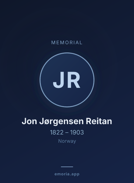 Memorial portrait of Jon Jørgensen Reitan
