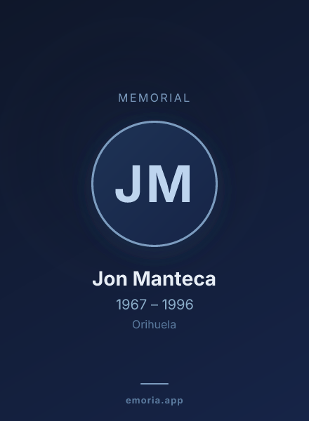 Memorial portrait of Jon Manteca