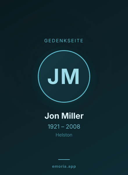 Gedenkportrait von Jon Miller