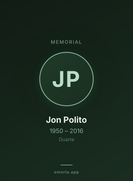 Memorial portrait of Jon Polito