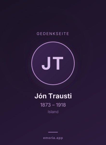 Gedenkportrait von Jón Trausti