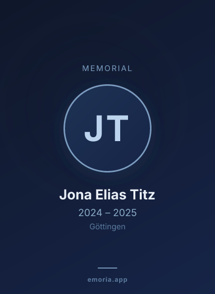 Memorial portrait of Jona Elias Titz