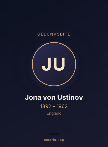 Gedenkportrait von Jona von Ustinov