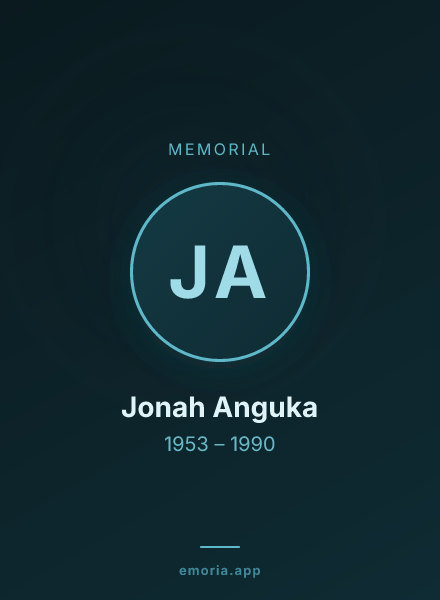 Memorial portrait of Jonah Anguka
