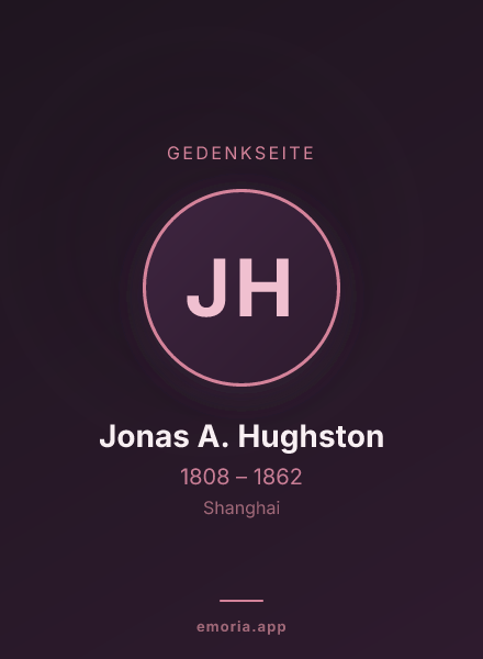 Gedenkportrait von Jonas A. Hughston