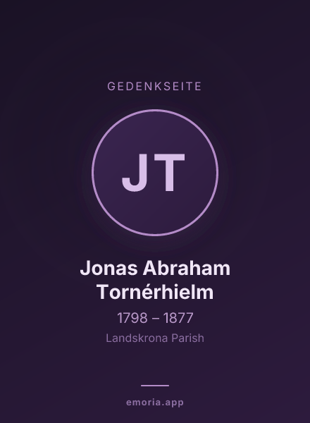 Gedenkportrait von Jonas Abraham Tornérhielm