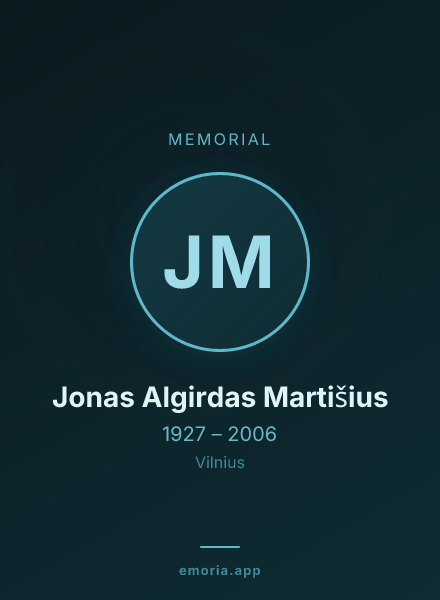 Memorial portrait of Jonas Algirdas Martišius