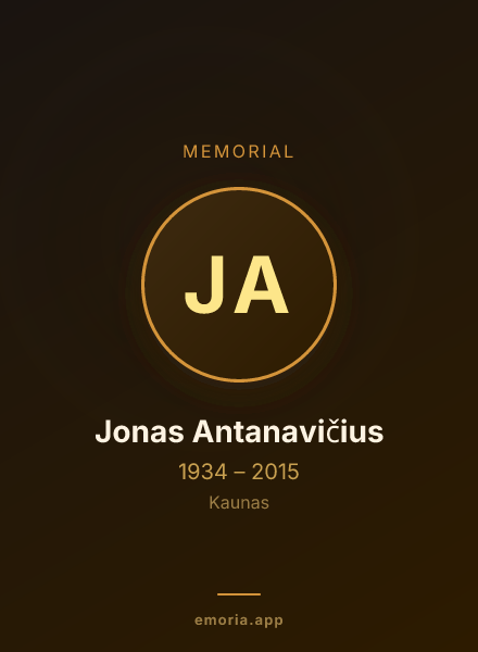 Memorial portrait of Jonas Antanavičius