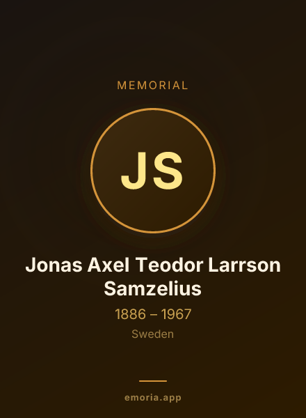 Memorial portrait of Jonas Axel Teodor Larrson Samzelius