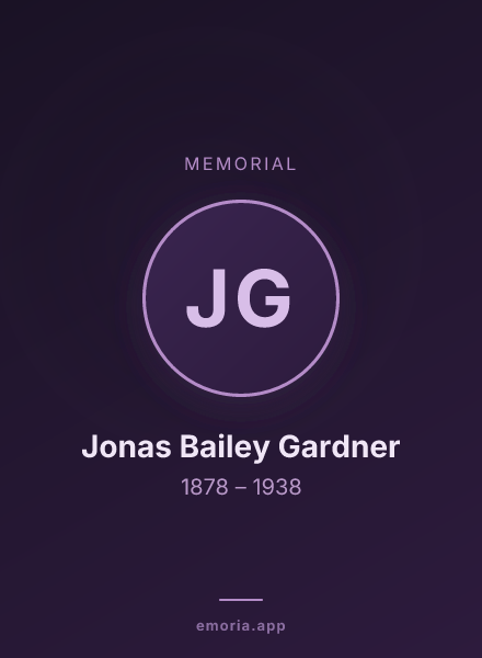 Memorial portrait of Jonas Bailey Gardner