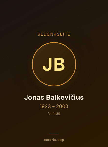 Gedenkportrait von Jonas Balkevičius