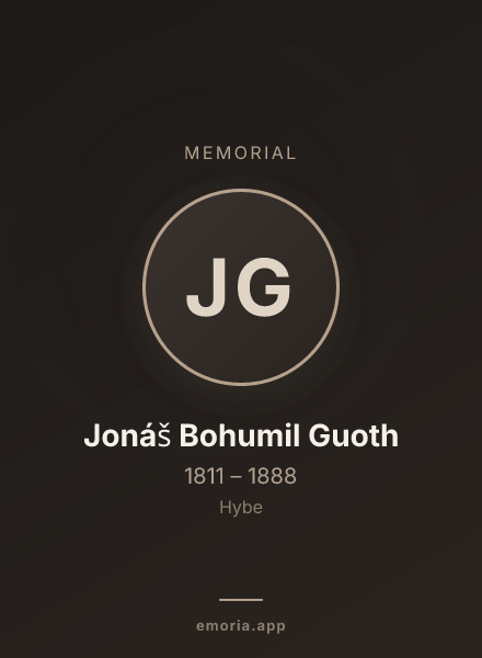 Memorial portrait of Jonáš Bohumil Guoth