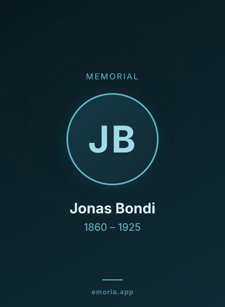 Memorial portrait of Jonas Bondi