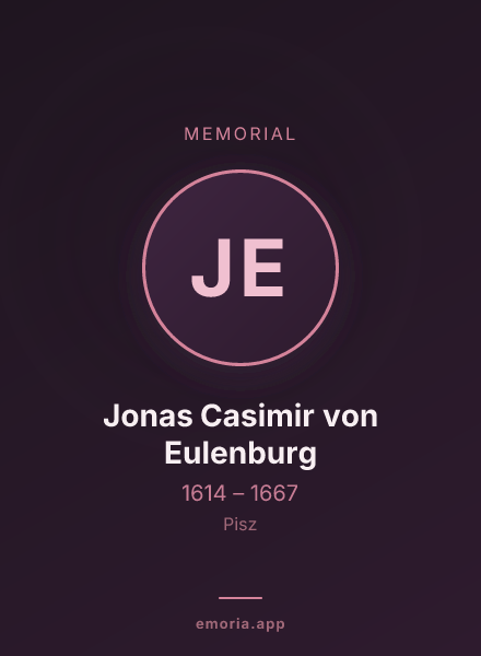 Memorial portrait of Jonas Casimir von Eulenburg