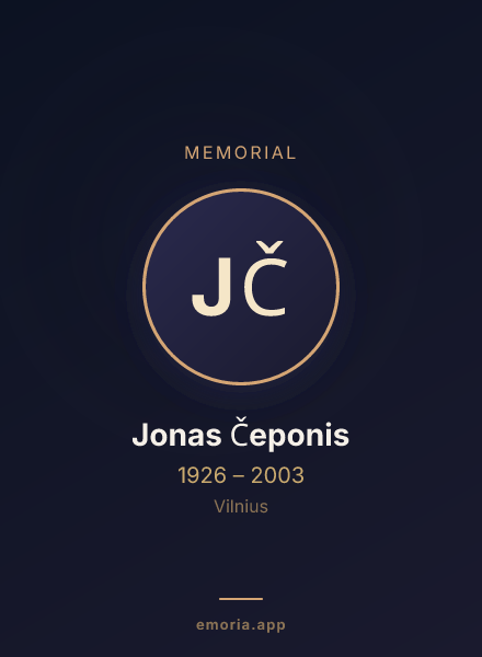 Memorial portrait of Jonas Čeponis