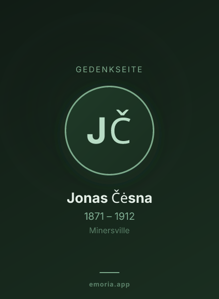 Gedenkportrait von Jonas Čėsna