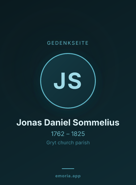 Gedenkportrait von Jonas Daniel Sommelius