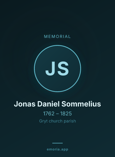 Memorial portrait of Jonas Daniel Sommelius