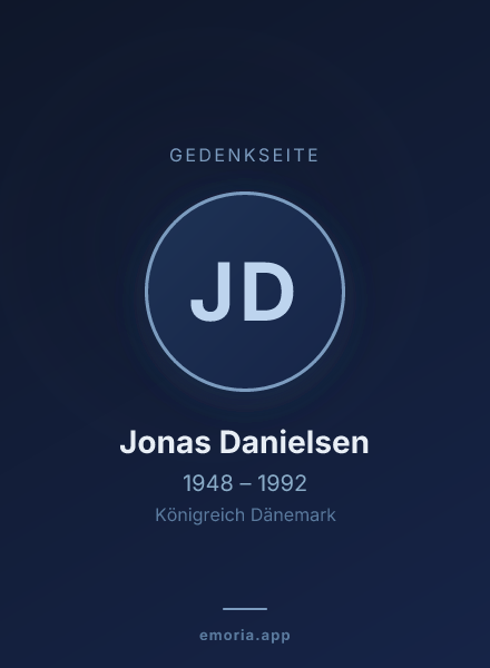 Gedenkportrait von Jonas Danielsen