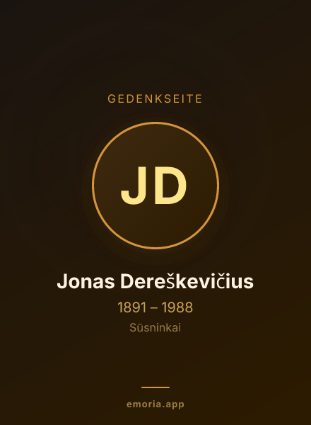 Gedenkportrait von Jonas Dereškevičius