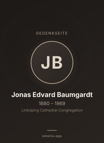 Gedenkportrait von Jonas Edvard Baumgardt