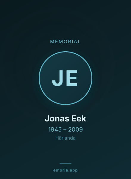 Memorial portrait of Jonas Eek