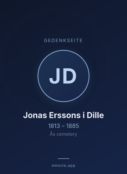 Gedenkportrait von Jonas Erssons i Dille