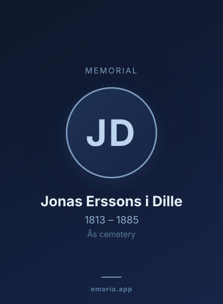 Memorial portrait of Jonas Erssons i Dille