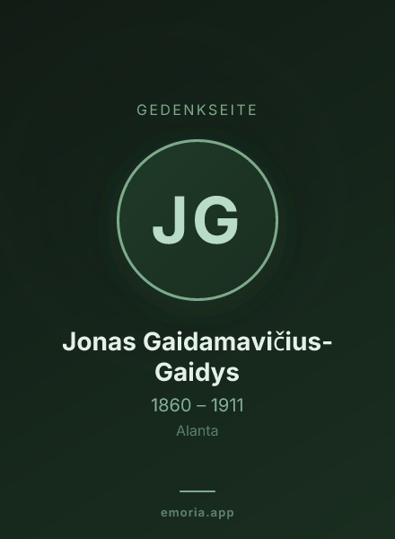 Gedenkportrait von Jonas Gaidamavičius-Gaidys